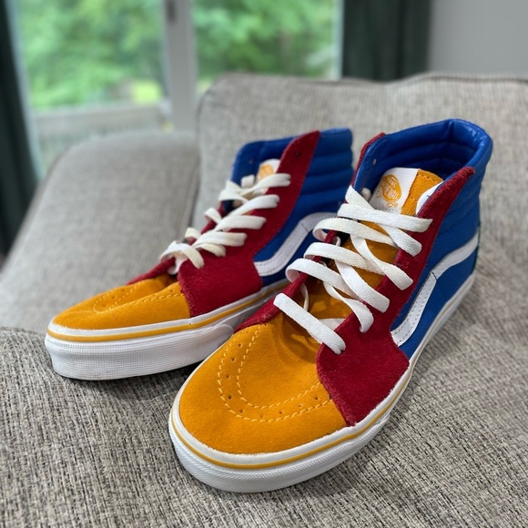 Vans Sk8-Hi Primary Colors - Color Block High-Tops - Kid’s Size 4.5 - Picture 2 of 12